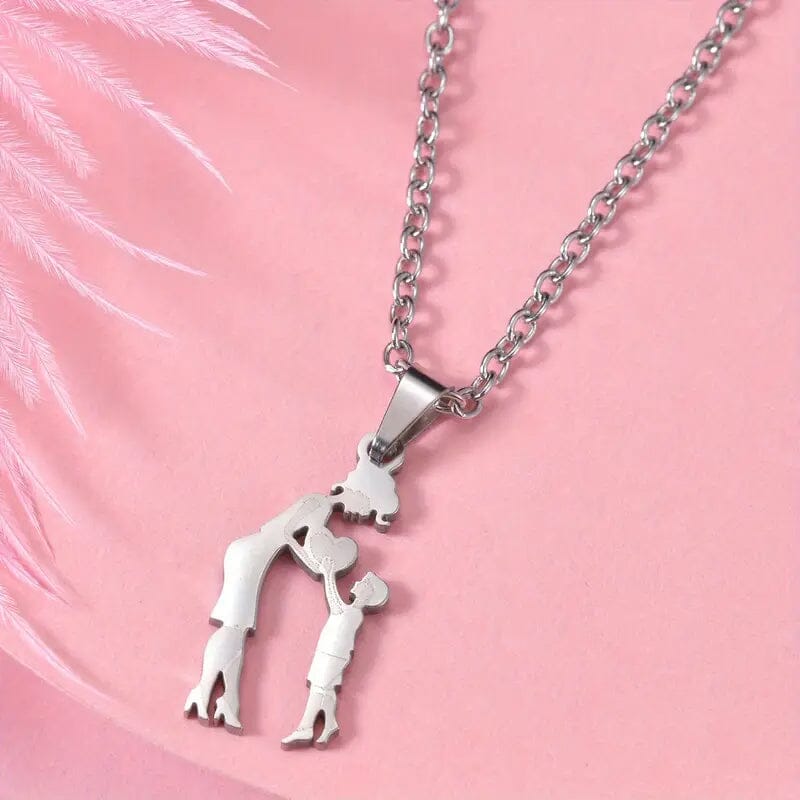 Stainless Steel Heartfelt Mother-Daughter-Son Necklace Best Store To Get Sale Online