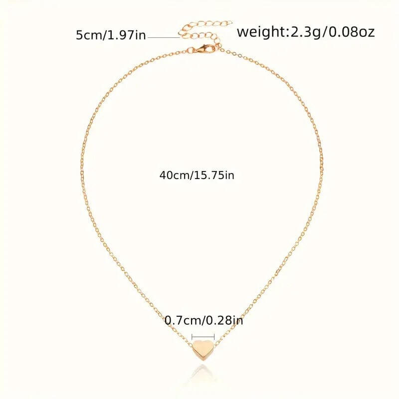 Simple Exquisite Heart-Shaped Pendant Alloy Necklace With Paypal Cheap Pice