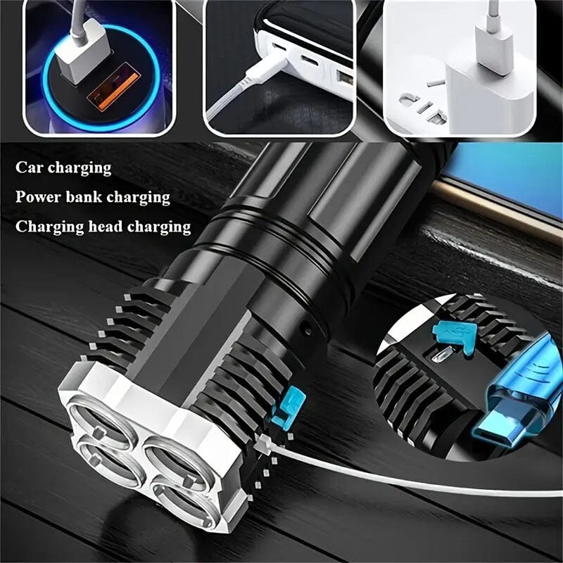 Ultra-Bright USB Rechargeable LED Flashlight Cheap Sale Sale