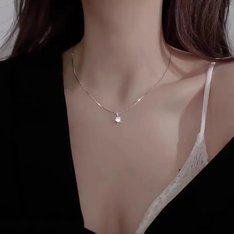 Zirconia Water Drop Pendant Clavicle Chain Necklace Free Shipping Tumblr