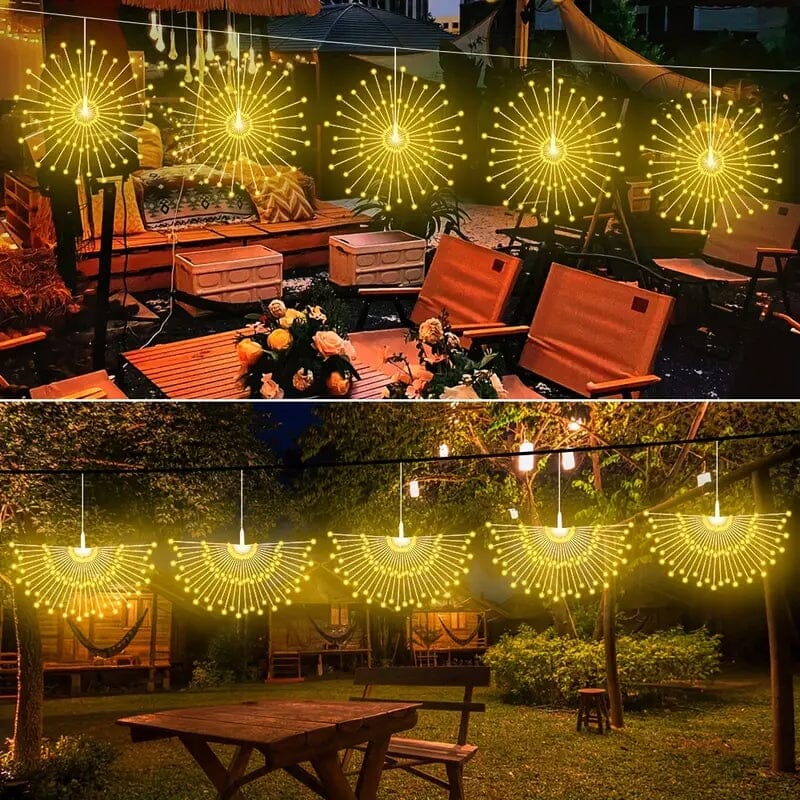 5-Pack: 450 LED Solar Starburst Sphere Lights Clearance Big Discount