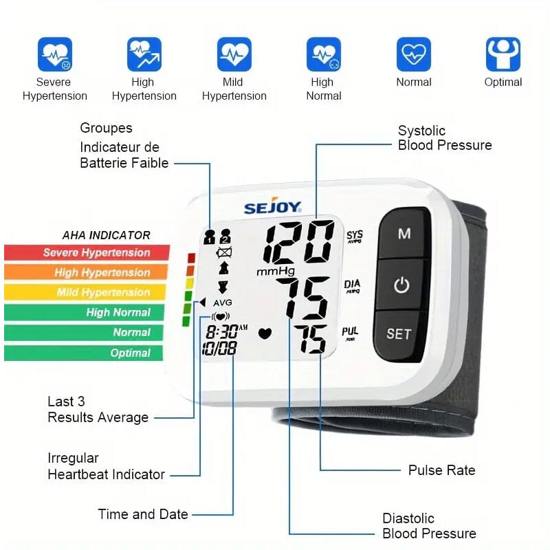 Automatic Digital Wrist Blood Pressure Monitor Choice For Sale