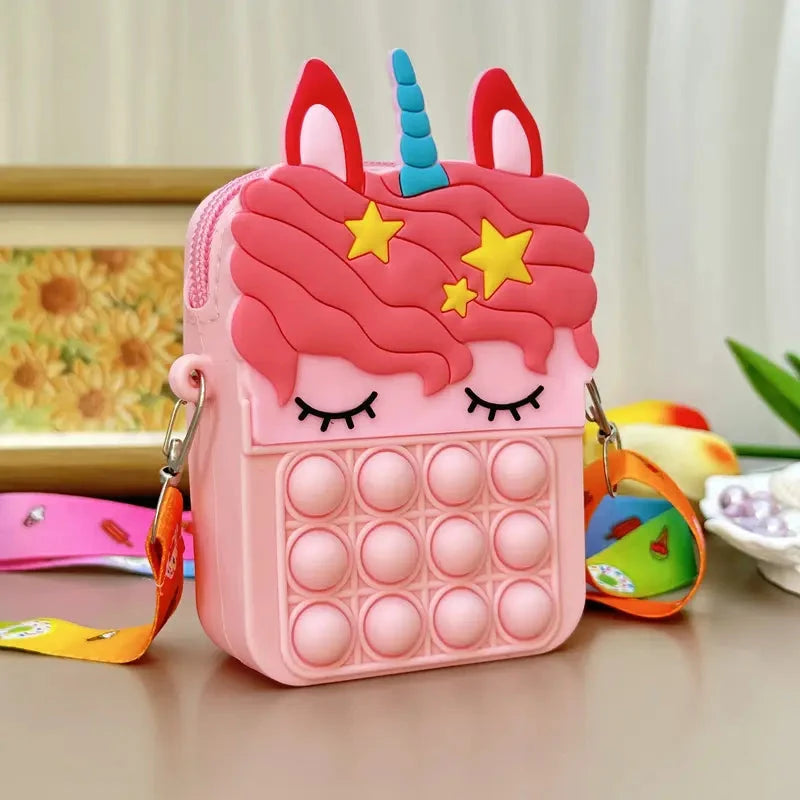 Unicorn Crossbody Bag with Pop Fidget Buttons Very Cheap