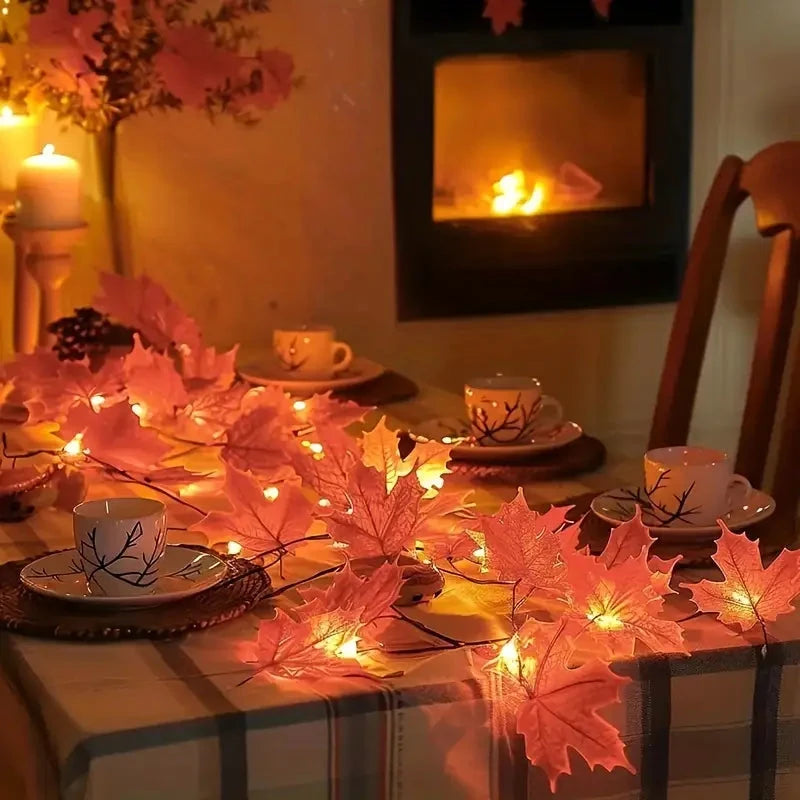 4-Pack: 2M 20LED Fall Garland Fall Decorations LED Cheap Sale Geniue Stockist