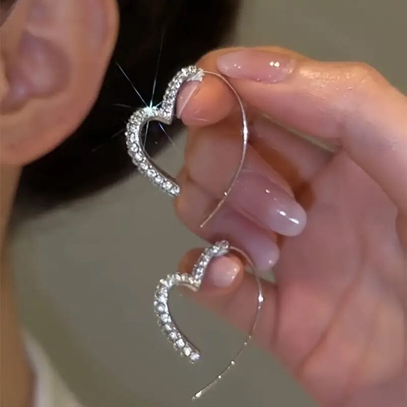 Sparkling Silver Earrings for Women Cheap Purchase