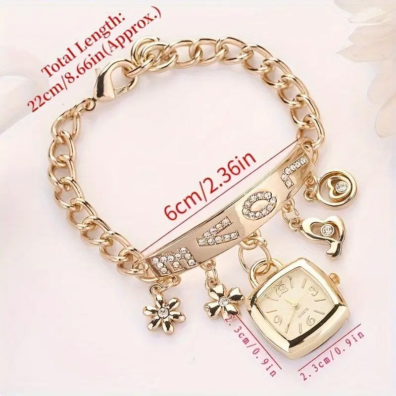 Women's Love Alphabet Bracelet Alloy Quartz Watch Outlet Low Pice Fee Shipping