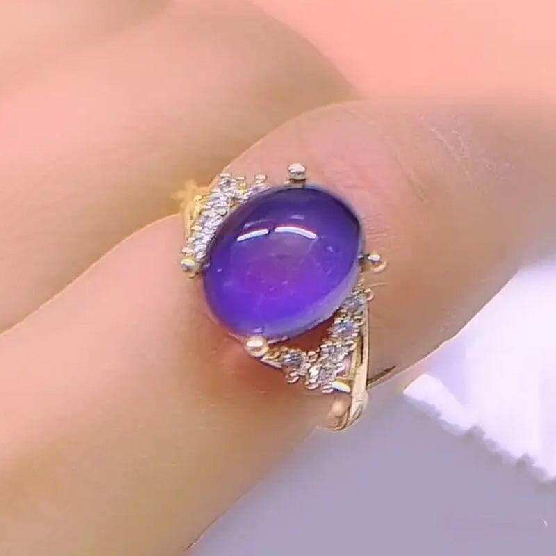 Boho Style Color Changing Mood Stone Cuff Rings Sale Supply