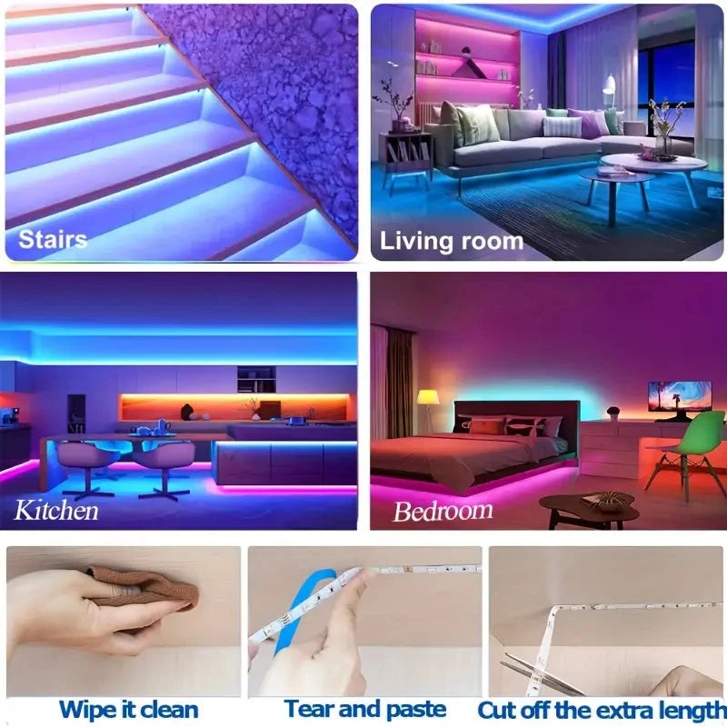 Multicolor LED Light Strip for TV with Remote Control Shop For Online