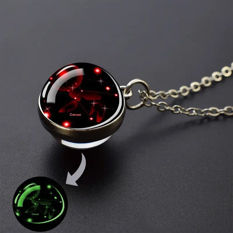 Glow-in-the-Dark Zodiac Pendant Necklace Many Kinds Of Sale Online