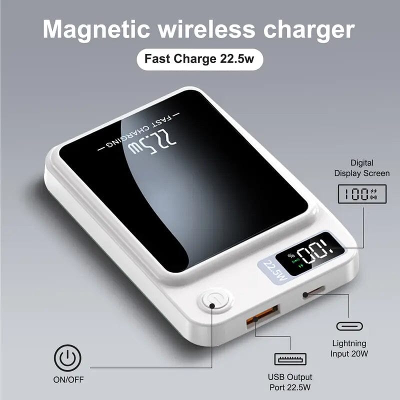 5000mAh Magnetic Wireless Charging Bank 22.5W Fast Charging Clearance Huge Surprise