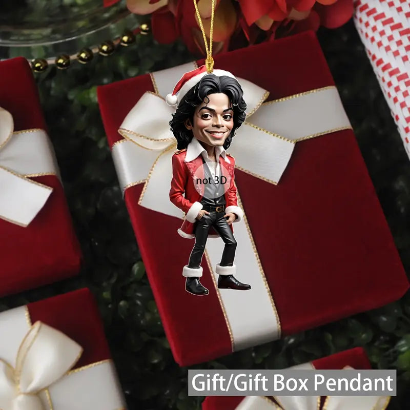 Acrylic Musician Caricature Ornament with Santa Hat Shipping Outlet Store Online