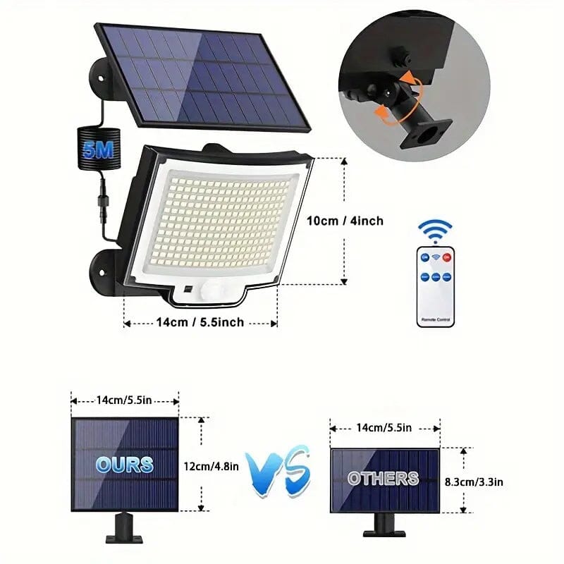 2-Pack: 228 LED Outdoor Split Solar Wall Lights Footlocker Finishline Sale Online