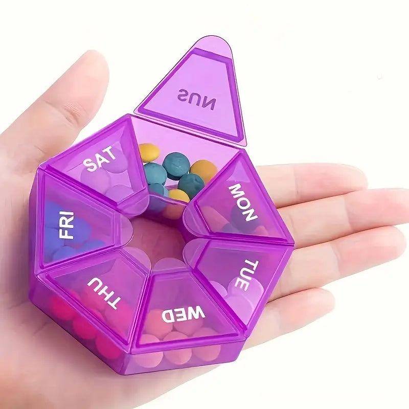 Weekly Rainbow Pill Box - 7-Grid Thickened Pill Storage Box Discount Sale Online