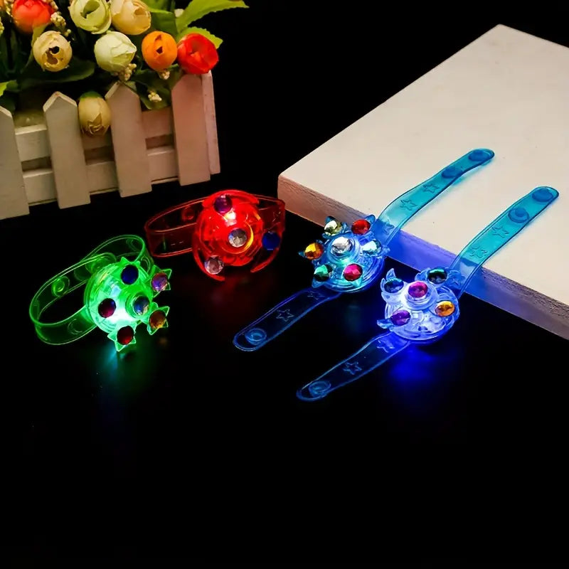 12-Pack: LED Cartoon Spinning Fidget Wristband Buy Cheap 2025