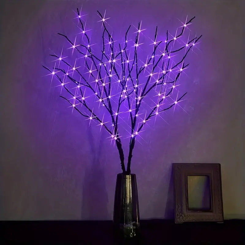 Tree Lamp Decoration Lights, 20 LED Purple Willow Branch Light Clearance Pices