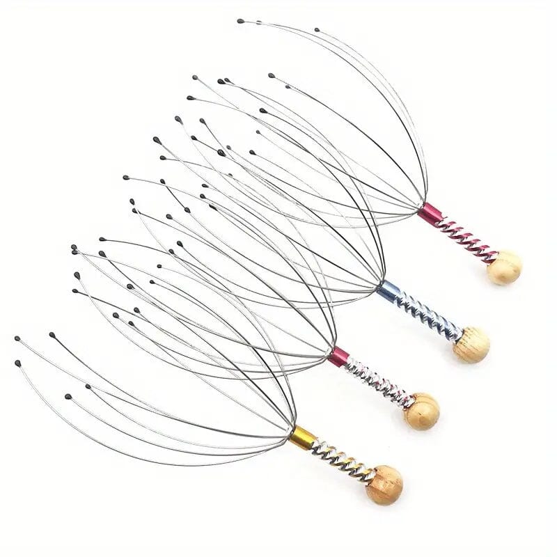 2-Pack: Octopus Head Scalp Relaxation Metal Massager For Cheap