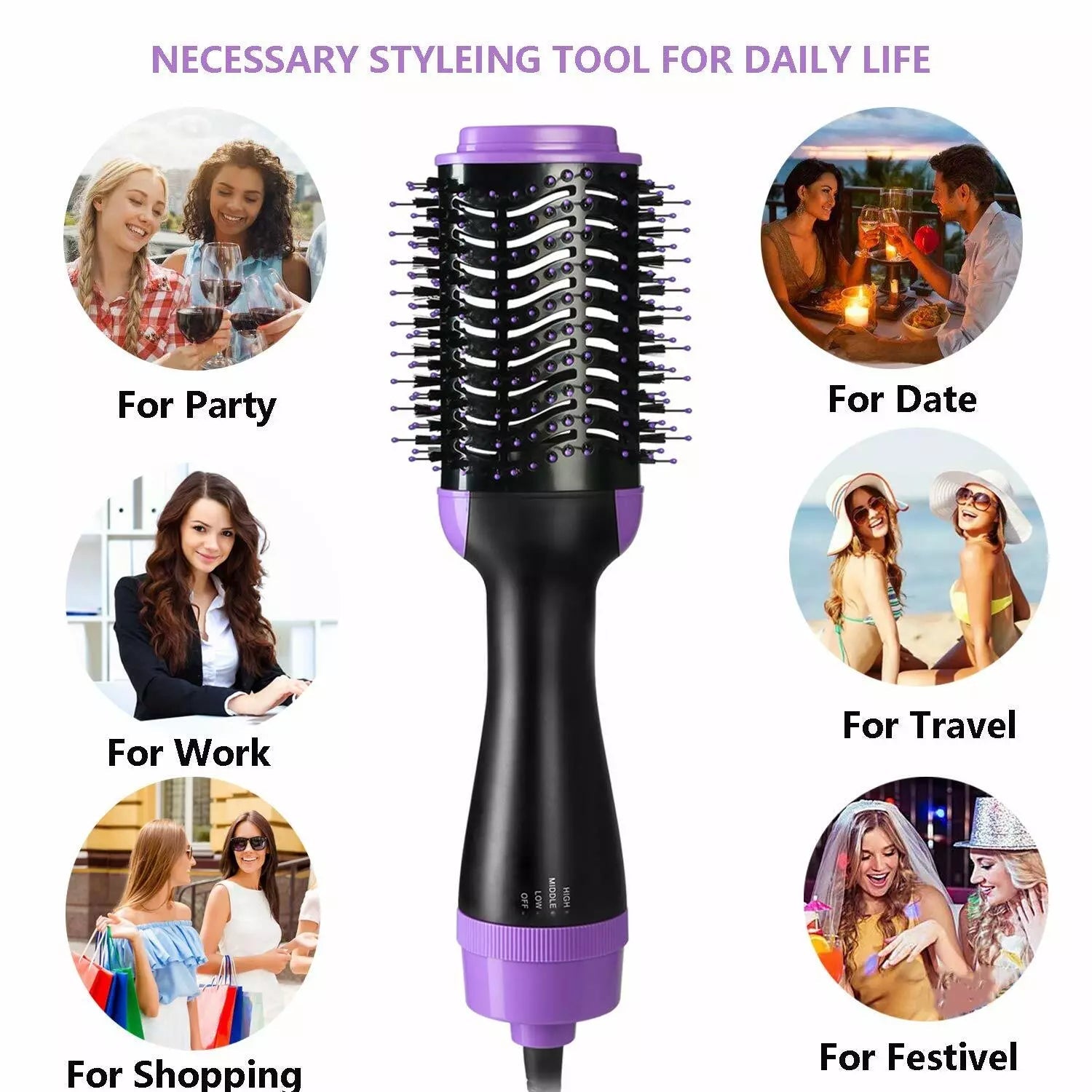 4-in-1 Negative Ion Hot Hair Dryer Brush, ASOGO One Step Hair Dryer & Volumizer Outlet Buy