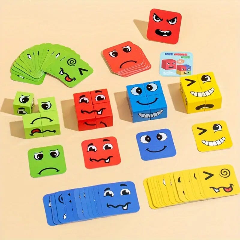 Magic Face-Changing Wooden Cube Building Blocks Set Buy Cheap Pice