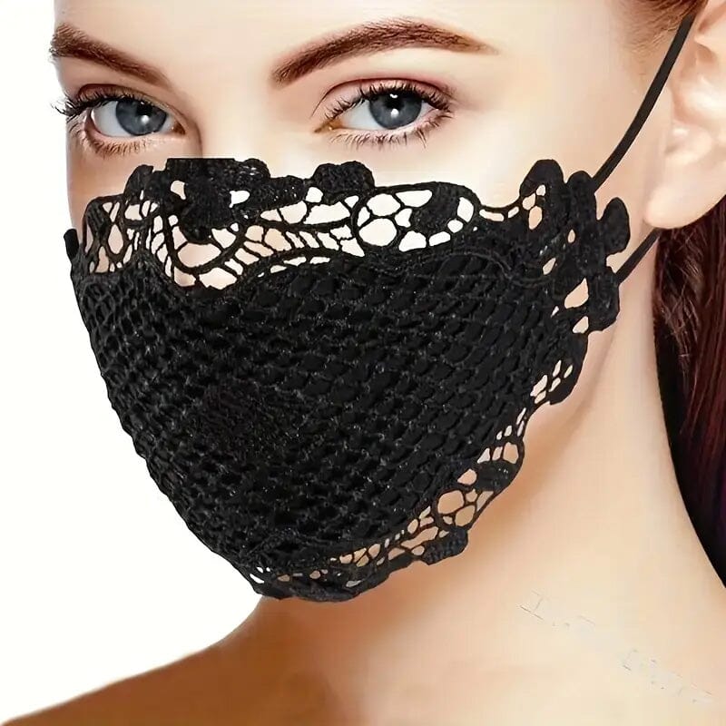 6-Pieces: Women's Printed Multicolor Lace Mask Cheap Sale Good Selling