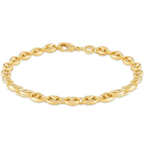 18K Gold Puff 8 Mariner Bracelet Cheapest Pice