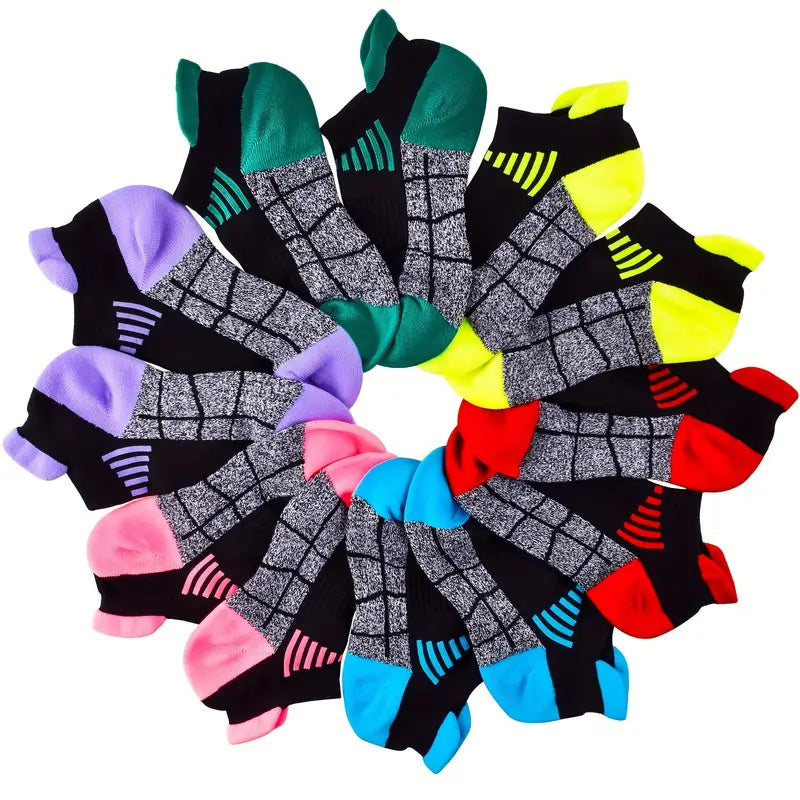 6-Pairs: Low Cut Cushioned Breathable Ankle Socks For Running Cycling Hiking Clearance Low Shipping