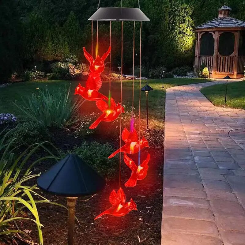 Flaming Bird Wind Chime Solar Lights Cheapest Pice