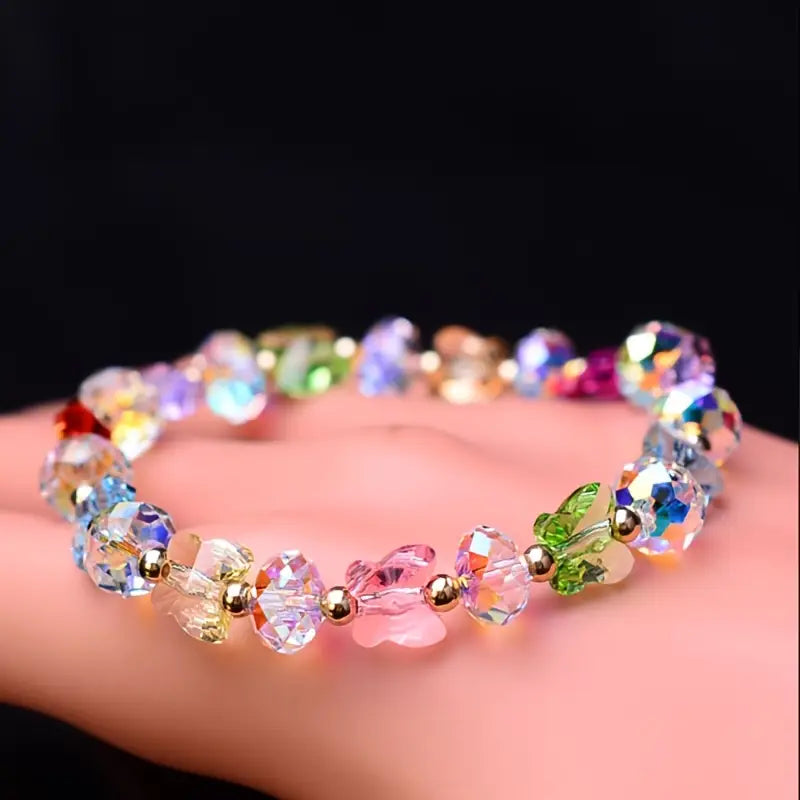 Butterfly-Shaped Artificial Crystal Beaded Charm Bracelet Wiki Sale Online