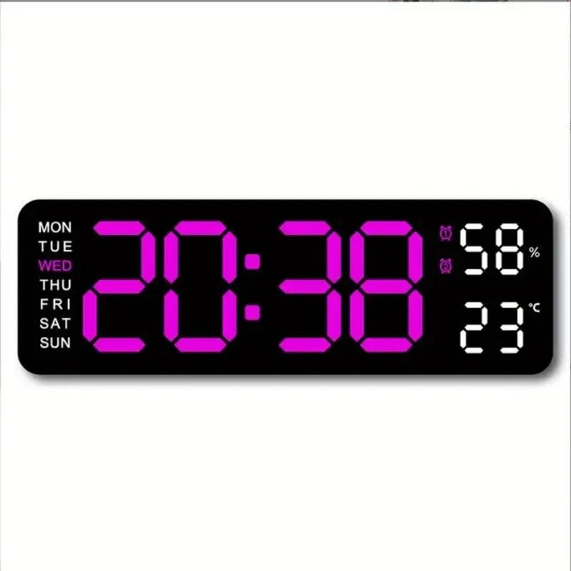 LED Digital Wall Clock with Large Display, Temperature & Humidity, Auto Light Sensor Many Kinds Of Cheap Pice