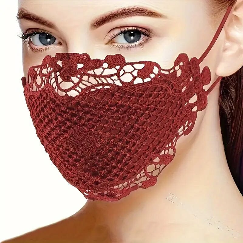 6-Pieces: Women's Printed Multicolor Lace Mask Cheap Sale Good Selling