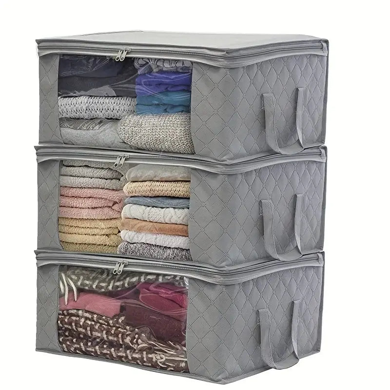 3-Piece Set: Foldable Storage Bags - Large Capacity Clothes Storage Containers Original Cheap Online