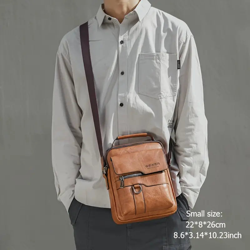 Men's Shoulder Vintage Business Casual Satchel Bag Cheap Sale Finishline