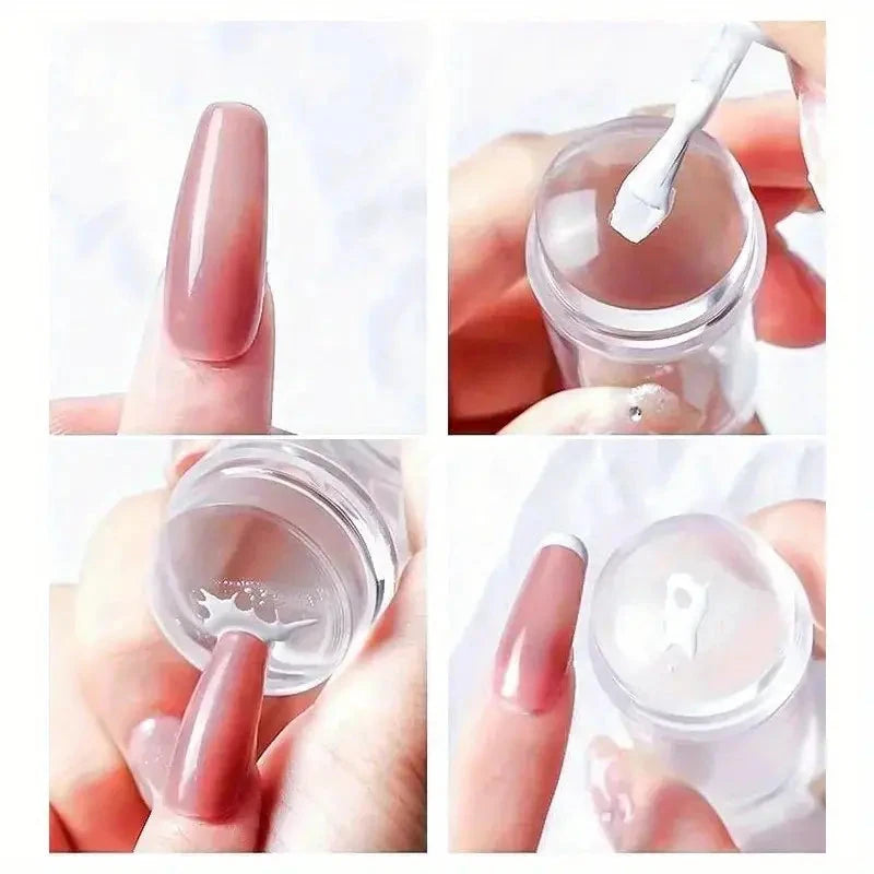 Hypoallergenic Silicone Nail Stamper and Scraper Set for French Manicure Stamping Plate Collections For Sale