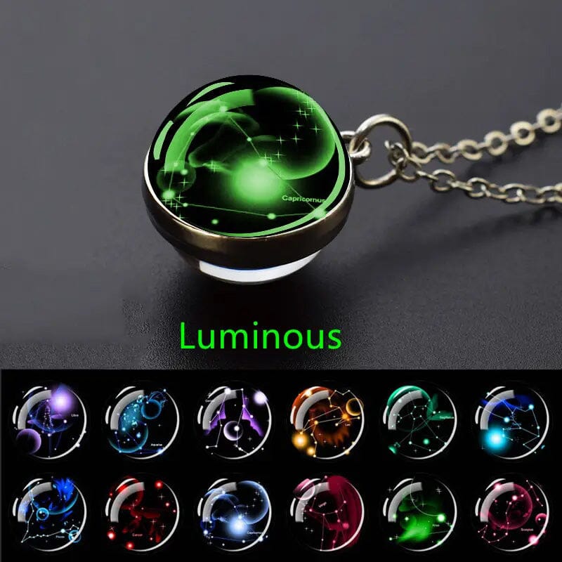 Glow-in-the-Dark Zodiac Pendant Necklace Many Kinds Of Sale Online