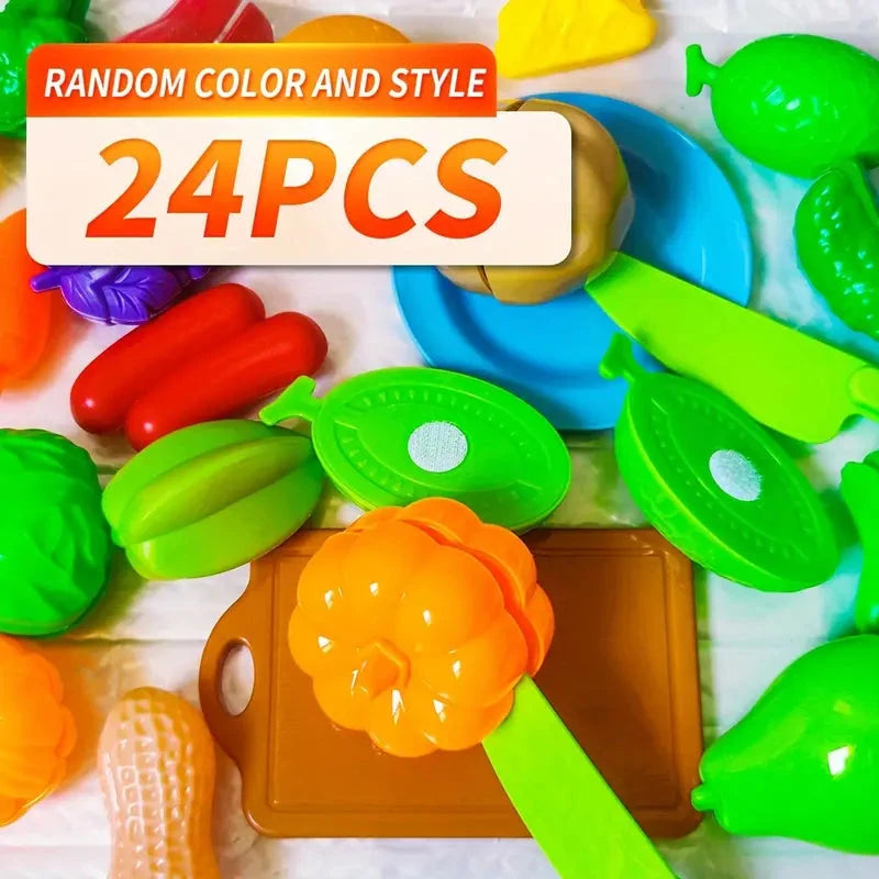 24-Pieces: Fun Food Cutting, Fruit and Vegetable Toys Websites Cheap Pice