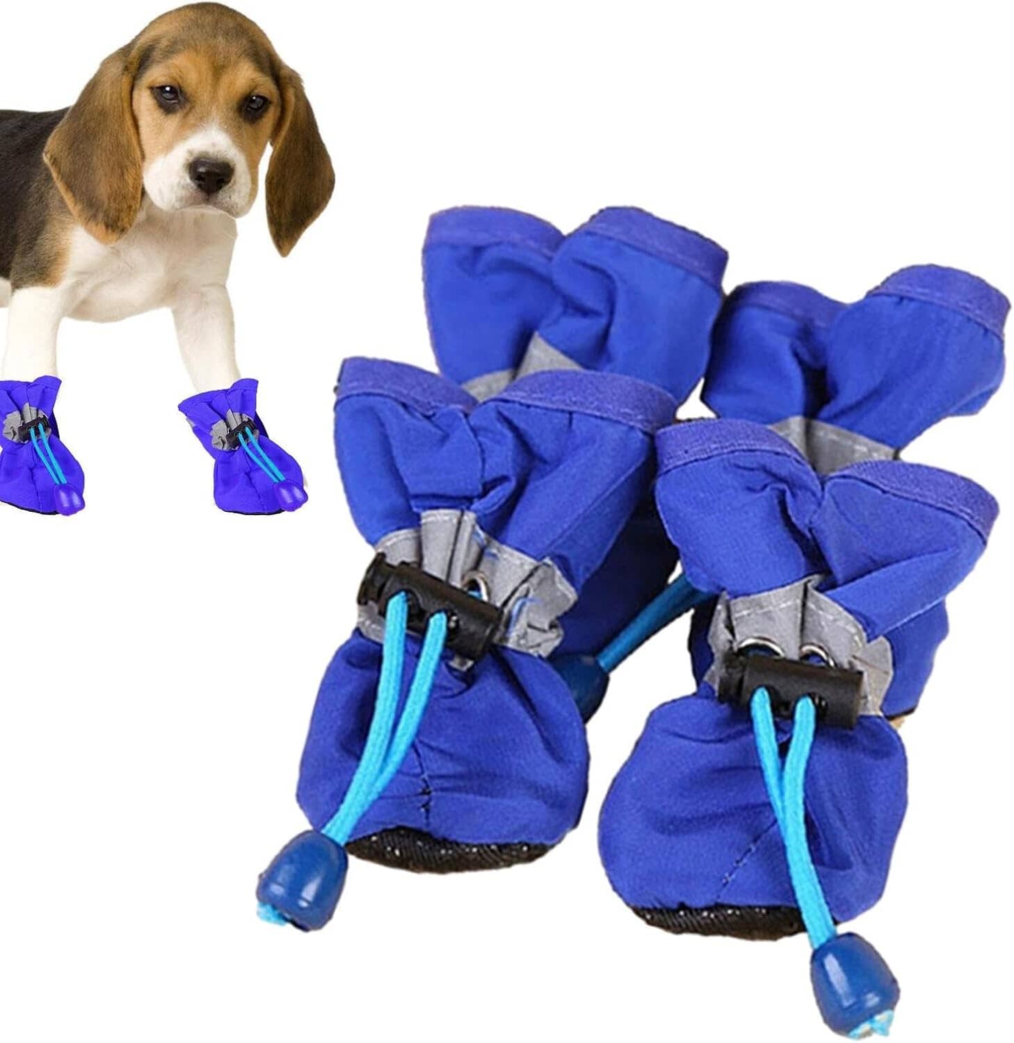 4-Pieces: Water-Resistant Dog Bootie Shoes Clearance Newest