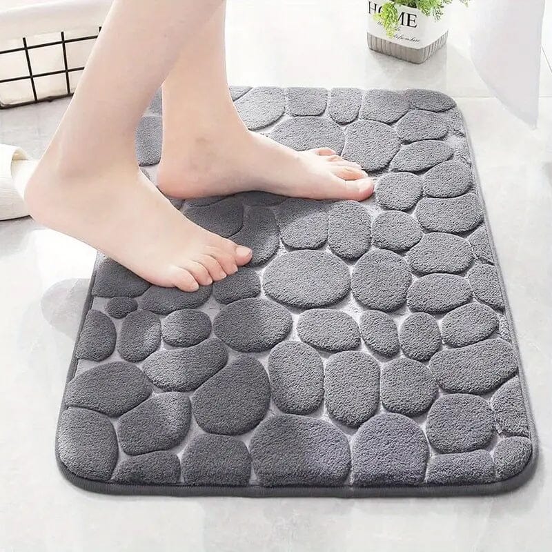 Memory Foam Bath Rug with Cobblestone Embossment Limited Edition