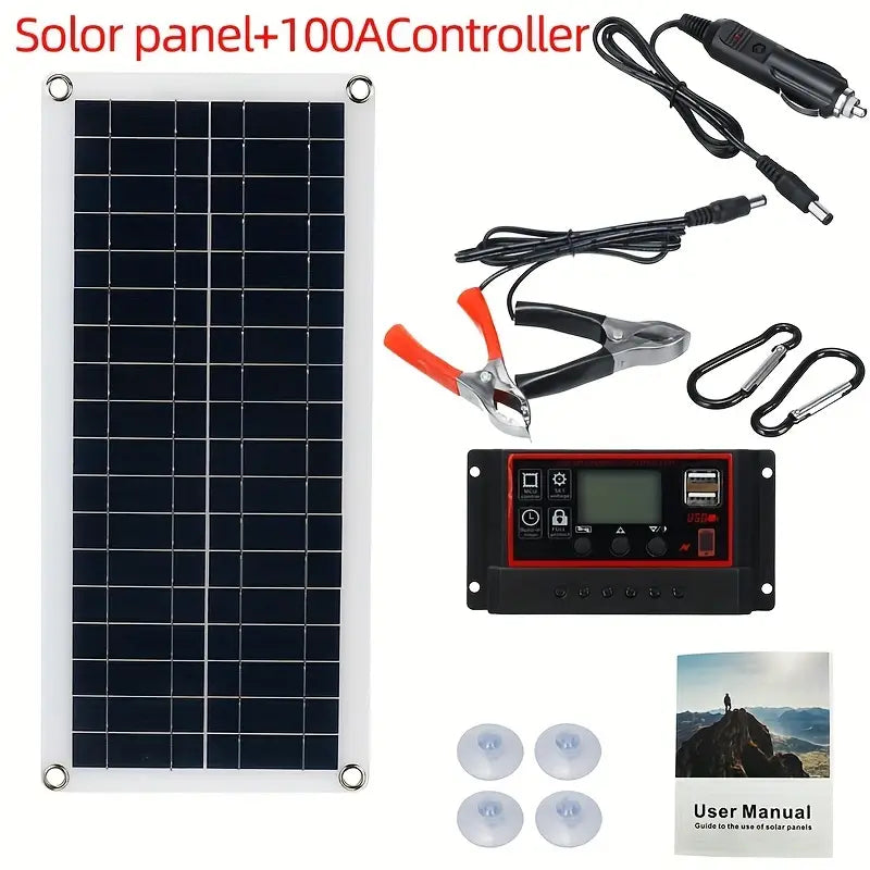 10W Solar Panel 18V Solar Cell 60A&100A Controller Solar Panels Outlet Shop