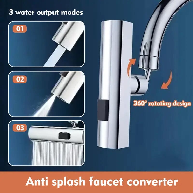 3-Mode Leakproof Sink Faucet Adapter - Durable Copper Construction for Kitchen and Bathroom Browse Cheap Online