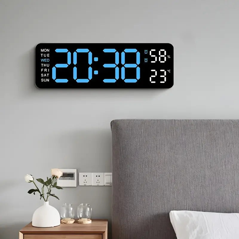 Luminous Large Screen LED Alarm Clock - Displays Week, Temperature, Humidity, and Timer Huge Surprise For Sale