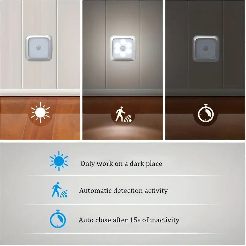 Motion Sensor Night Light, 6 LED Wall Lamp Sast Online