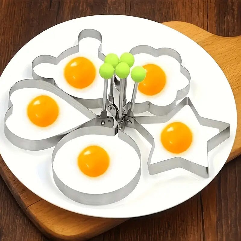 6-Pieces: Creative Stainless Steel Egg Cooking Ring Set Visa Payment