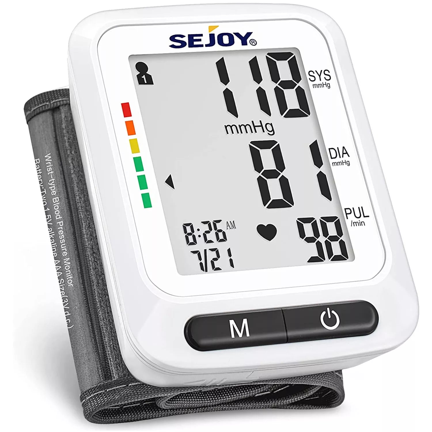 SEJOY Wrist Blood Pressure Monitor Automatic Digital Cuff Heart Rate BP Machine Countdown Package Cheap Online