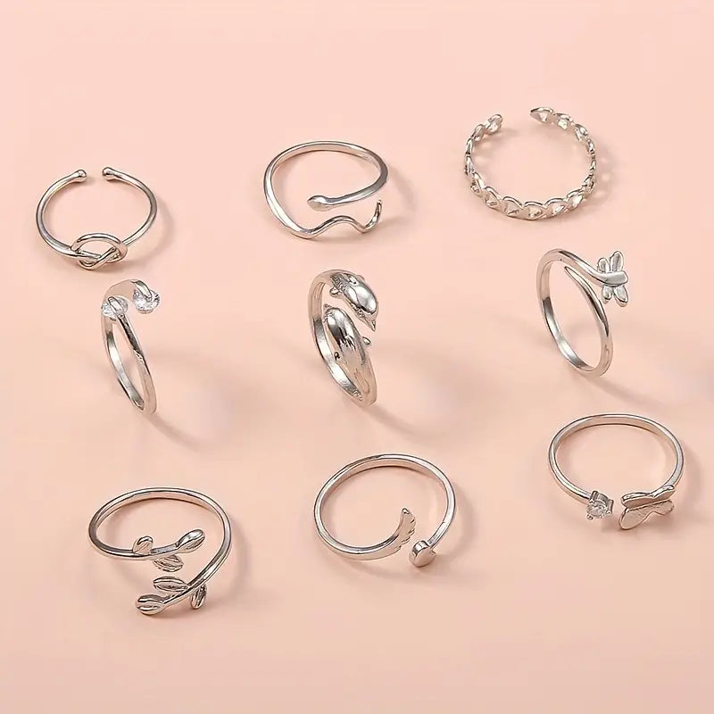 9-Pieces: Adjustable Foot Ring Set Clearance From China