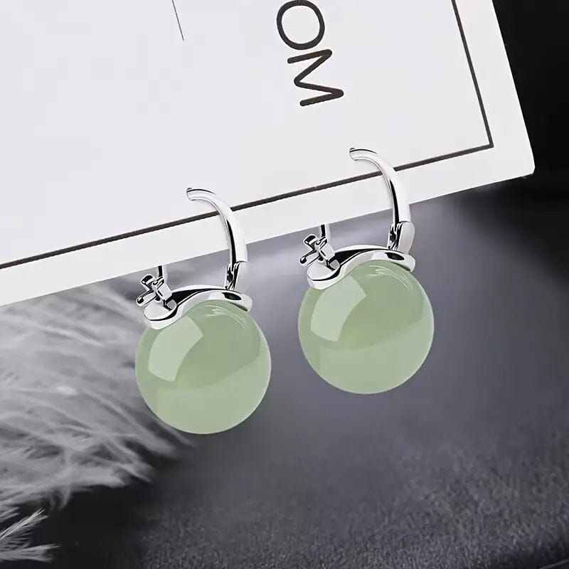 Artificial Jade Temperament Earrings Reliable Sale Online