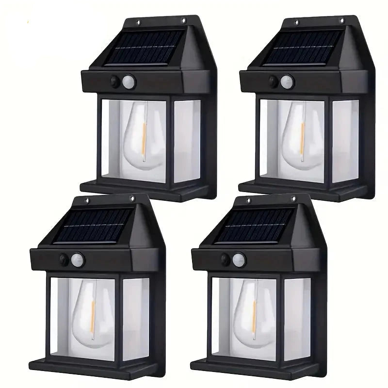 Solar-Powered Motion-Sensor Outdoor Wall Light Free Shipping Very Cheap