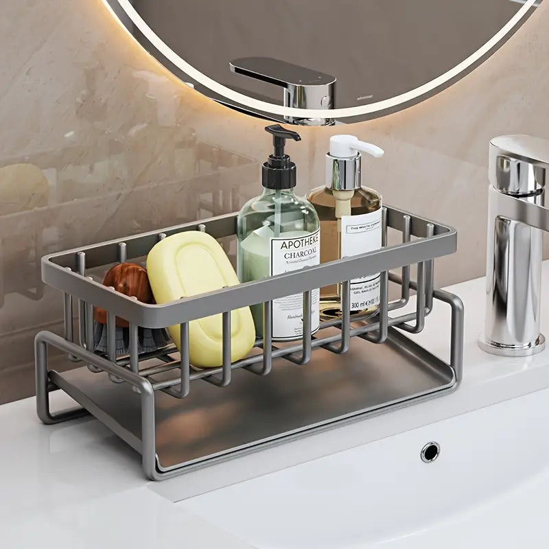 Kitchen Storage Rack - Multi-Functional Household Sink Organizer with Drain Basket Free Shipping With Credit Card