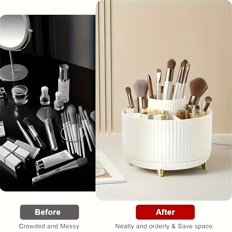 360° Rotating Makeup Organizer Holder for Brushes, Lipsticks, Skin Care & More Discount Inexpensive