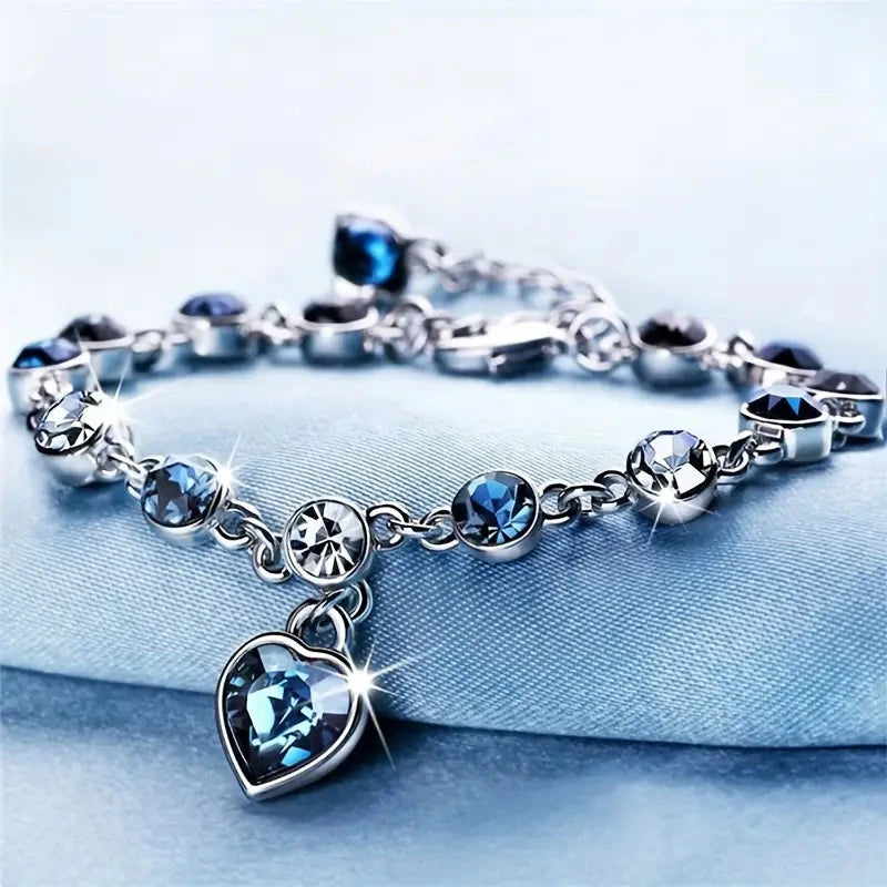 Stunning Heart Of Ocean Rhinestone Bracelet For Girls Free Shipping Get To Buy