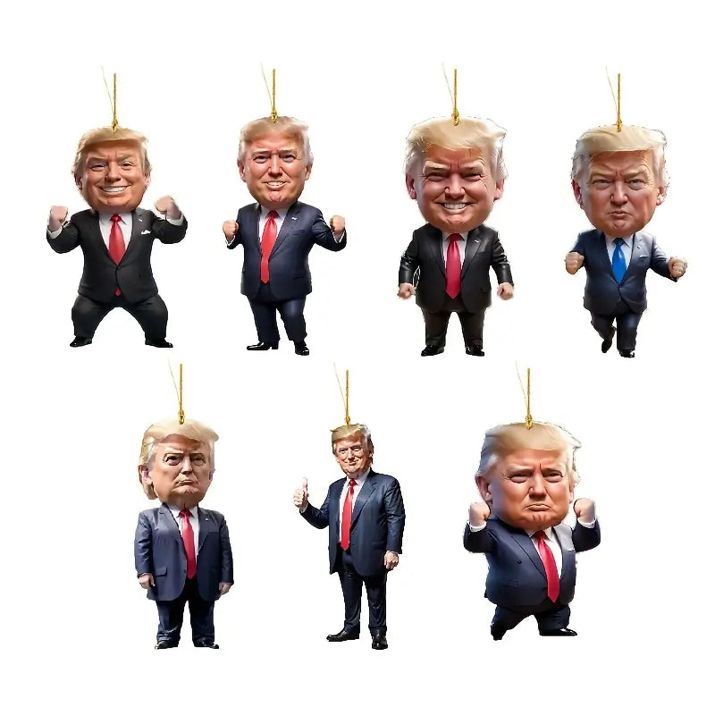 Trump Acrylic Hanging Pendant - 2D Flat Art Decoration Clearance Fashionable