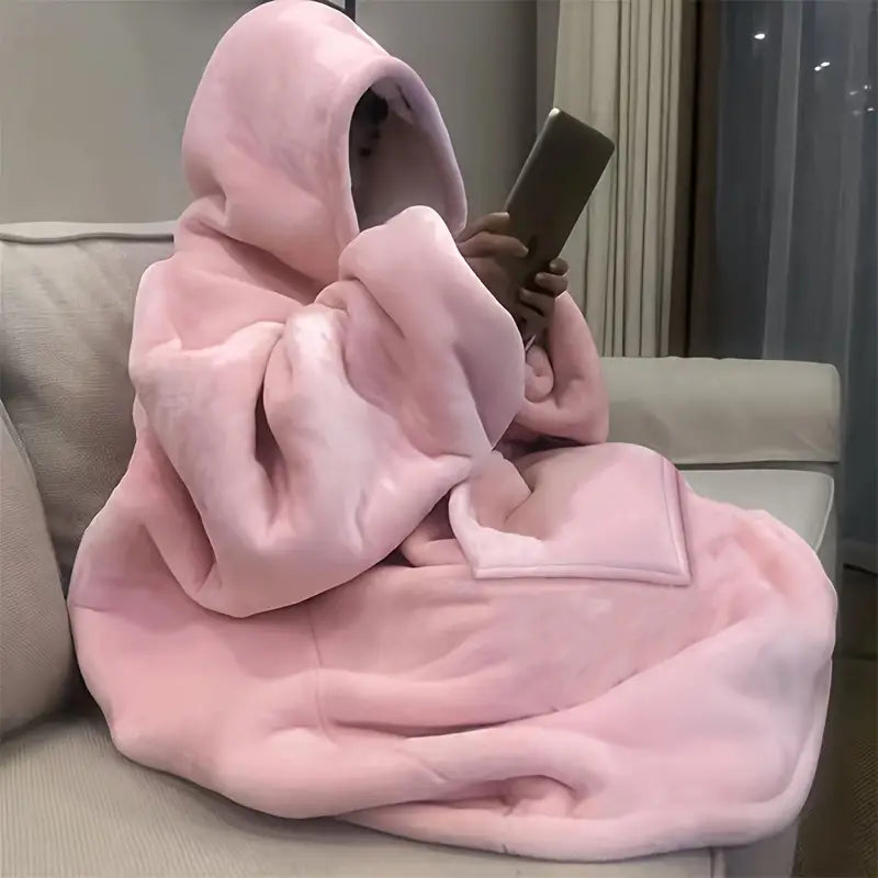 Ultra-Soft Sherpa Fleece Hoodie Blanket - Cozy Oversized Wearable Snuggle Sweatshirt Hot Sale Online